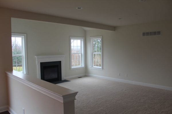 A roomy and comfortable family room