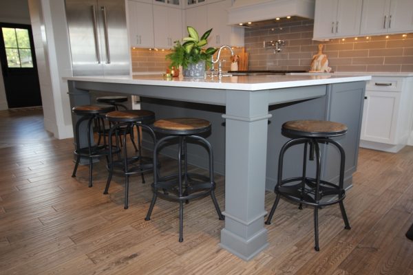 Custom Kitchen island is great for a snack or entertaining