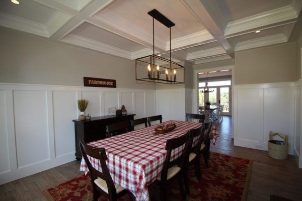 Dining room featuring custom millwork
